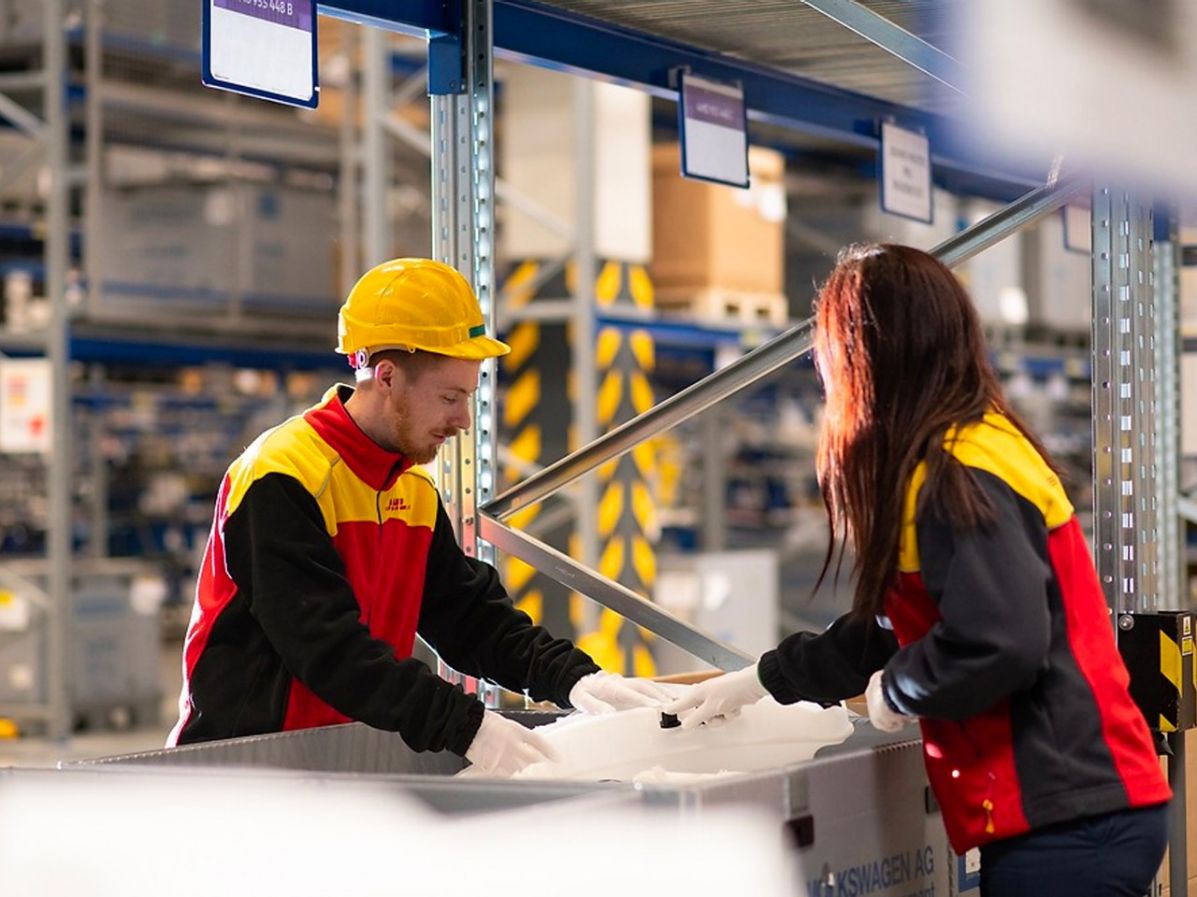 Workers in warehouse